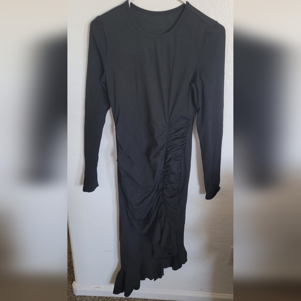 Elegant Black Long Sleeve Dress